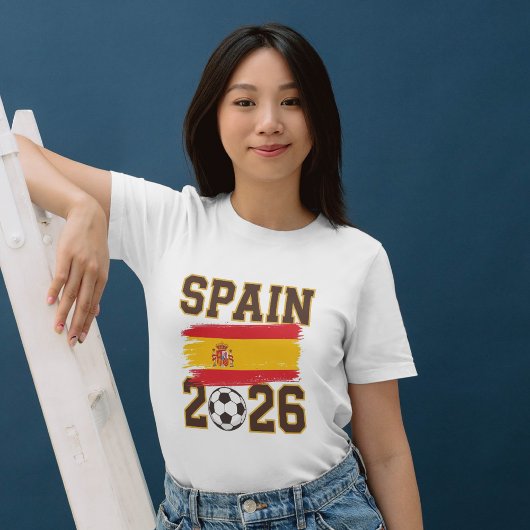 Spanje 2026 Voetbal Design Tri-Blend Shirt