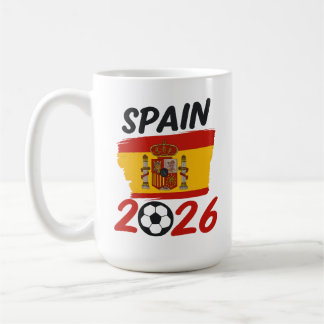 Spanje 2026 Voetbalfanontwerp met vlagkleuren Koffiemok