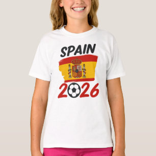 Spanje 2026 Voetbalfanontwerp met vlagkleuren T-shirt