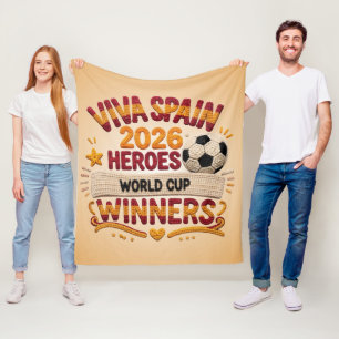 Spanje 2026 Wereldbeker Winnaars Fleece Deken