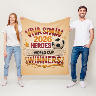 Spanje 2026 Wereldbeker Winnaars Fleece Deken