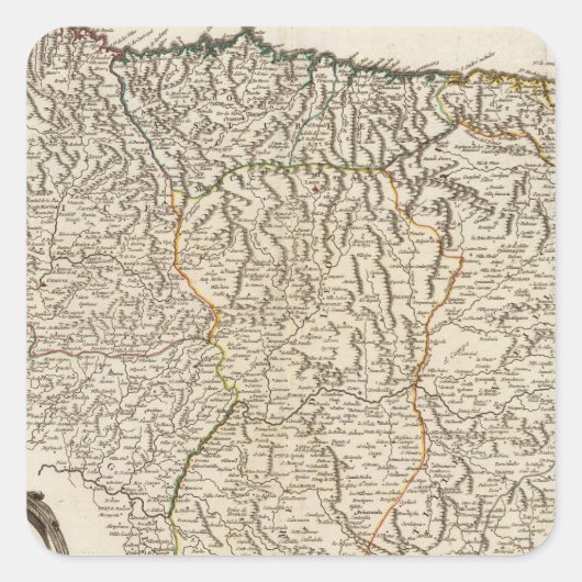 Spanje 6 vierkante sticker (Voorkant)