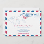 Spanje Air Mail Wedding Save the Date (Voorkant)