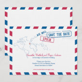 Spanje Air Mail Wedding Save the Date (Voorkant / Achterkant)