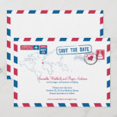 Spanje Air Mail Wedding Save the Date (Voorkant / Achterkant)