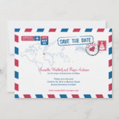 Spanje Air Mail Wedding Save the Date (Voorkant)