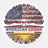 Spanje - Amerikaanse Amerikaanse Amerikaanse Ameri Ronde Sticker (Voorkant)