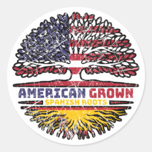 Spanje - Amerikaanse Amerikaanse Amerikaanse Ameri Ronde Sticker