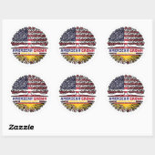 Spanje - Amerikaanse Amerikaanse Amerikaanse Ameri Ronde Sticker (Vel)