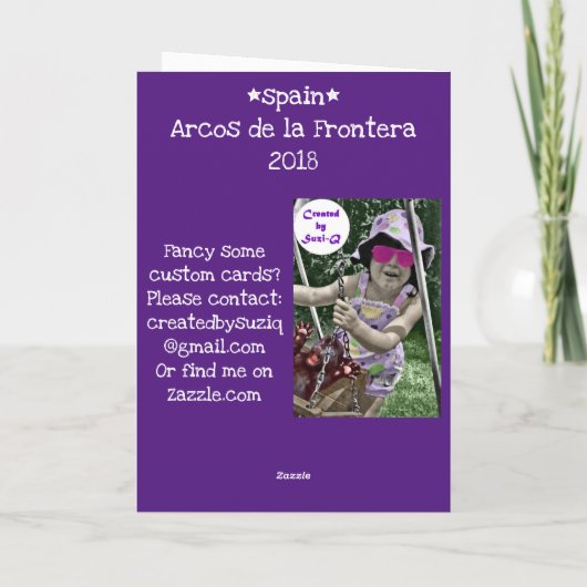 Spanje-Arcos de la Frontera Kaart (Achterkant)