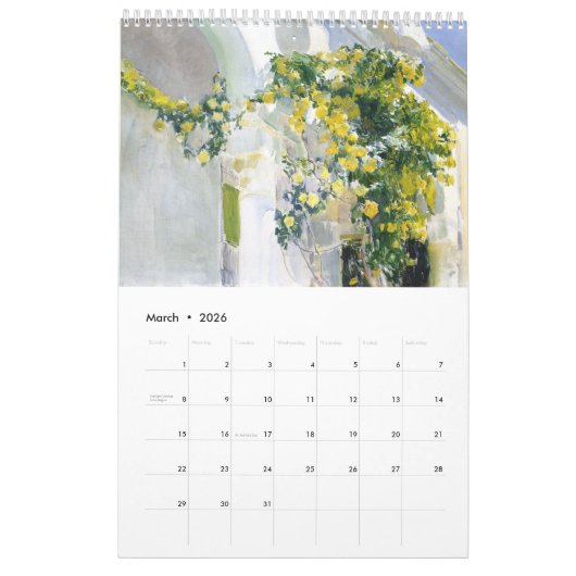 Spanje Art Calendar Kalender (Mar 2026)