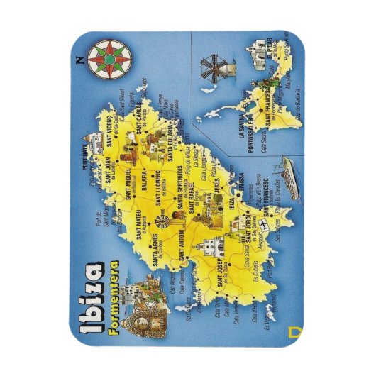 Spanje - Balearen - Ibiza - Eivissa - Magneet (Verticaal)