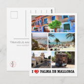 Spanje - Balearen - Majorca - I Love - Briefkaart (Voorkant / Achterkant)