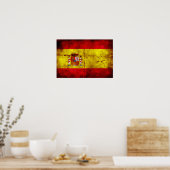 Spanje; bandera de España Poster (Keuken)