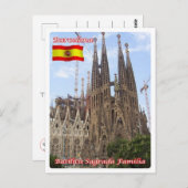Spanje - Barcelona - Basilica Sagrada Familia - Briefkaart (Voorkant / Achterkant)