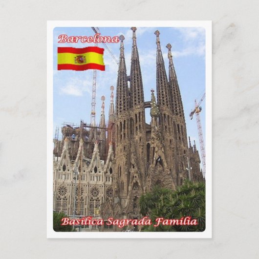 Spanje - Barcelona - Basilica Sagrada Familia - Briefkaart (Voorkant)
