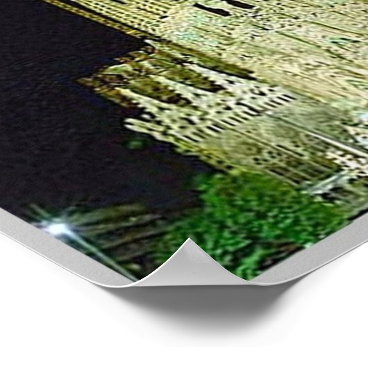 Spanje - Barcelona - Basilica Sagrada Familia - Poster (Hoek)