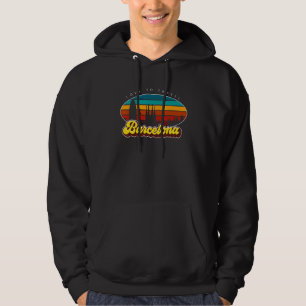 Spanje Barcelona Catalonië Bezoeker Spaans Retro Hoodie