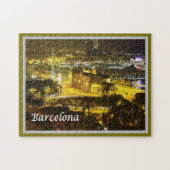 Spanje - Barcelona door Night - Legpuzzel (Horizontaal)