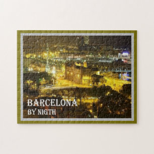 Spanje - Barcelona door Night - Legpuzzel