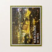 Spanje - Barcelona door Night - Legpuzzel (Verticaal)