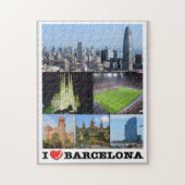 Spanje - Barcelona - I Love - Legpuzzel (Verticaal)