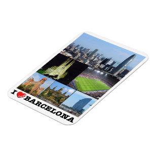 Spanje - Barcelona - I Love - Magnet Magneet