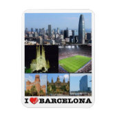 Spanje - Barcelona - I Love - Magnet Magneet (Verticaal)