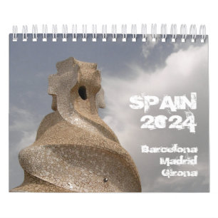 Spanje Barcelona Madrid Girona 2024 kalender
