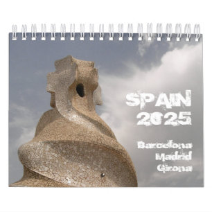 Spanje Barcelona Madrid Girona 2025 kalender