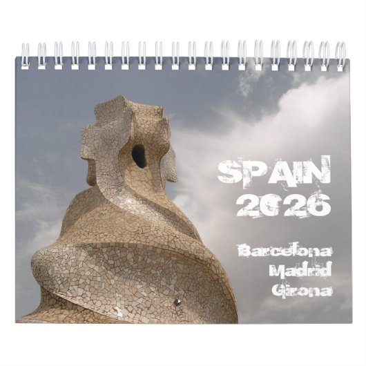 Spanje Barcelona Madrid Girona 2026 kalender (Hoes)