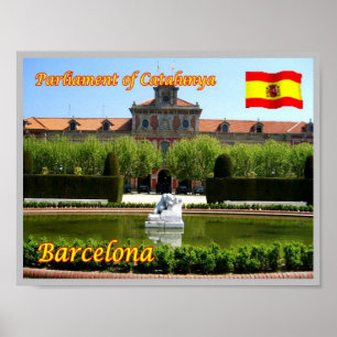 Spanje - Barcelona - parlement van Catalonië - Poster