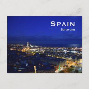 Spanje Barcelona Vintage Reizen Toerisme Toevoegen Briefkaart