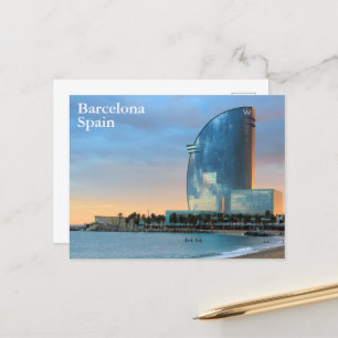Spanje Barcelona Vintage Reizen Toerisme Toevoegen Briefkaart