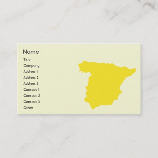 Spanje - Bedrijven Visitekaartje (Voorkant)