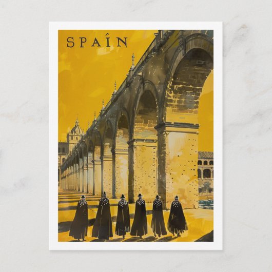 Spanje bekende reisplaats briefkaart (Voorkant)