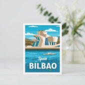 Spanje Bilbao Vintage Beroemde Reisplaats Briefkaart (Staand voorkant)