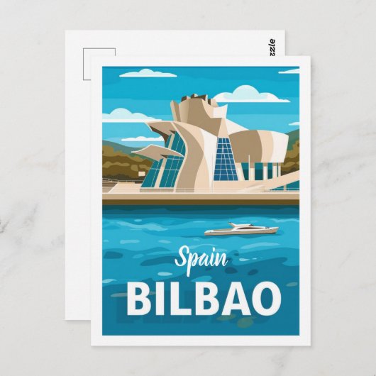 Spanje Bilbao Vintage Beroemde Reisplaats Briefkaart (Voorkant / Achterkant)