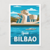 Spanje Bilbao Vintage Beroemde Reisplaats Briefkaart (Voorkant)
