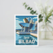 Spanje Bilbao Vintage Beroemde Reisplaats Briefkaart (Staand voorkant)