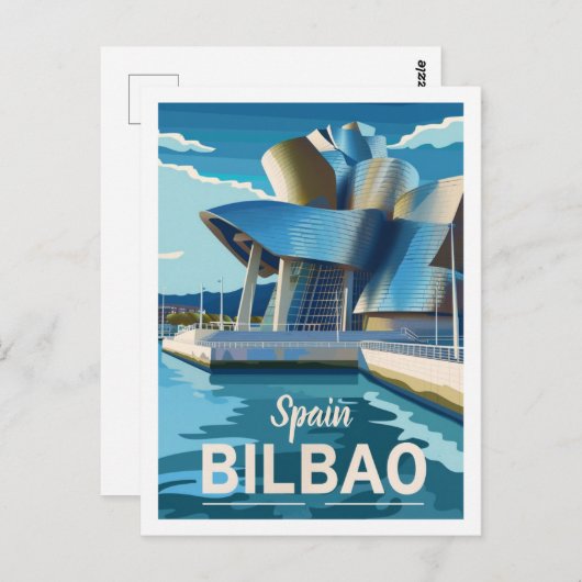 Spanje Bilbao Vintage Beroemde Reisplaats Briefkaart (Voorkant / Achterkant)