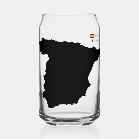 Spanje Blikvorm Glas (Voorkant)