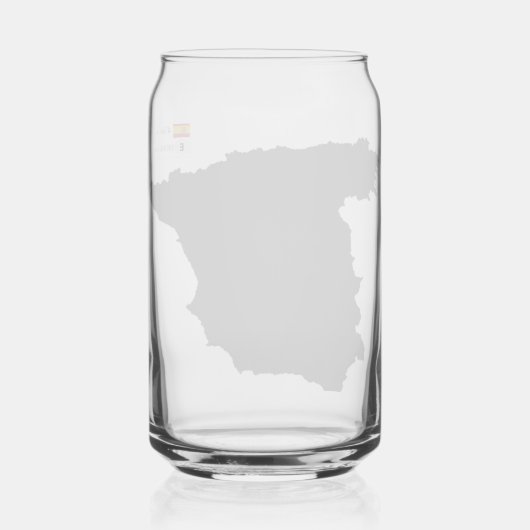 Spanje Blikvorm Glas (Achterkant)