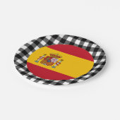 Spanje Bord, buffelpleister en Spaanse vlag Papieren Bordje (Gekanteld)