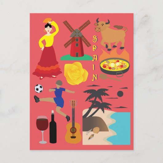 Spanje Briefkaart (Voorkant)