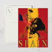 Spanje Briefkaart met  Bullgevecht (Voorkant / Achterkant)