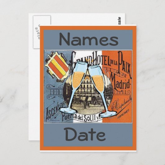 Spanje Briefkaart reizen, tekst bewerken (Voorkant / Achterkant)