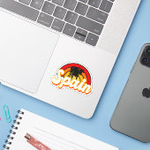-Spanje Bull Silhouette Sunset Sticker (Laptop met iPhone)