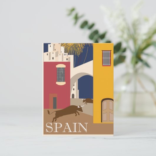  Spanje Bull Travel Briefkaart (Staand voorkant)