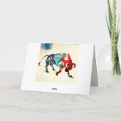 Spanje Bull Vintage Travel Love Waterverf Kaart (Achterkant)